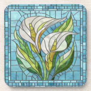 Porta-copo Calla Lily Mosaic Art