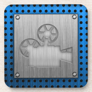 Porta-copo Câmera de filme com aspecto metálico escovado