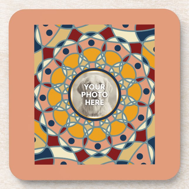 Porta-copo Camisa de Bebê com Design de Mandala de Foto Perso (Frente)