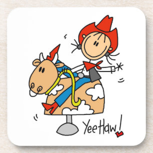 Porta-copo Camisas e Presentes da Cowgirl em Stick Figure Yee