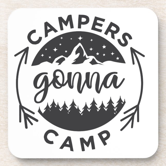 Porta-copo Campers vão acampar em um (Frente)