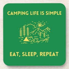 Porta-copo Camping Life é Simples, Coma, Dorme, Repita