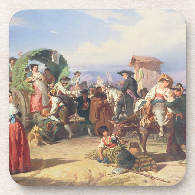 Porta-copo Camponeses do Campagna, 1860 (óleo em canvas) (Frente)