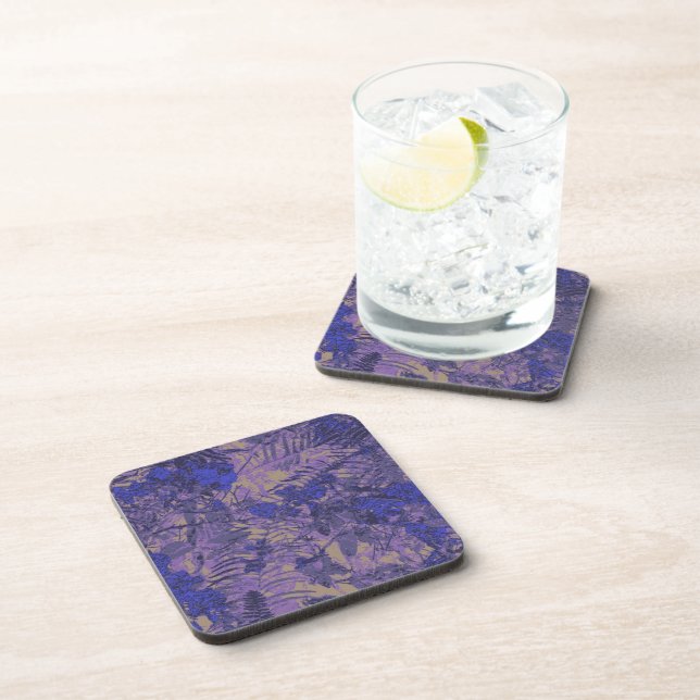 Porta-copo Camuflagem contra a flor azul (Lado Direito)