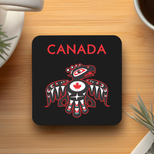 Porta-copo Canadá Pacífico Noroeste Haida - Cor Escura do Pás