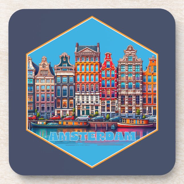 Porta-copo Canal Amsterdã Holanda Europa (Frente)