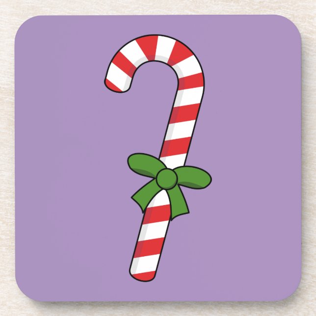 Porta-copo Candy Cane com Faixa Verde (Frente)