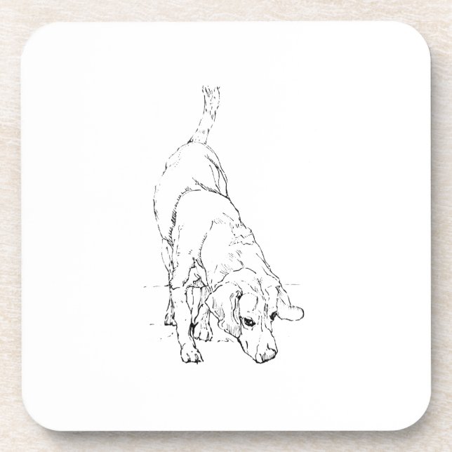 Porta-copo Caneca Beagle – Cachorro Tinta Desenhada à Mão (Frente)