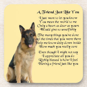 Porta-copo Cão de german shepherd - poema do amigo - porta