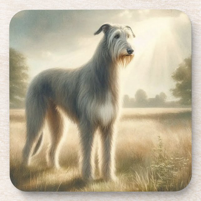 Porta-copo Cão Lobo Irlandês (Frente)