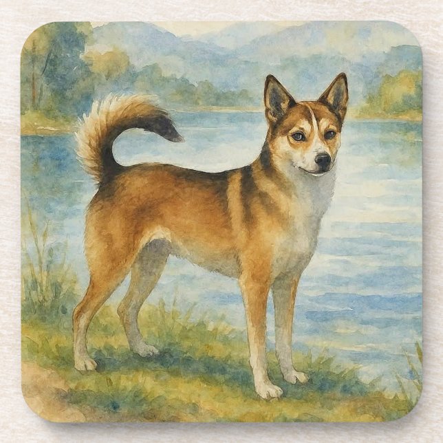 Porta-copo Cão Norueguês Lundehund (Frente)