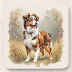 Porta-copo Cão Pastor Australiano Vermelho Merle Aussie