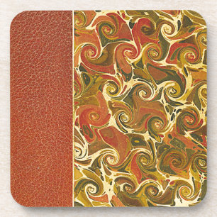 Porta-copo Capa de Livro Antigo, Padrão de Ondulação Ornament