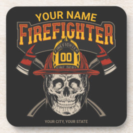 Porta-copo Capacete de Caveira Personalizado de Bombeiro Ax B