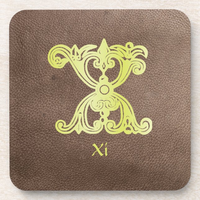 Porta-copo Capital Decorativo Botânico Medieval X (Frente)