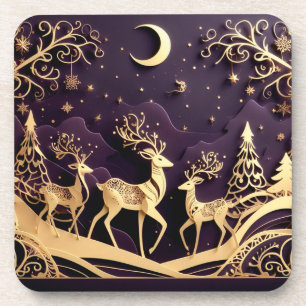 Porta-copo Capricho de Inverno Violeta - Natal do Cervo ao Lu