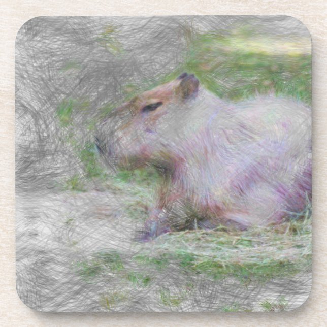 Porta-copo capybara artística (Frente)