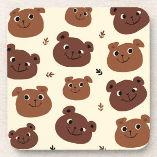 Porta-copo Cara de urso engraçado