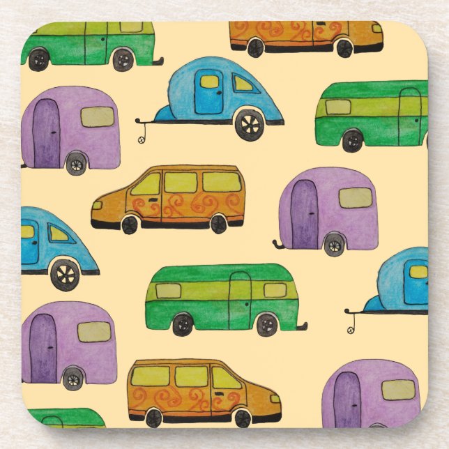 Porta-copo Caravanas de camping (Frente)