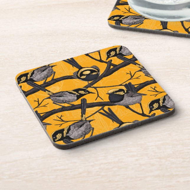 Porta-copo Cardeal-real em amarelo (Left Side)