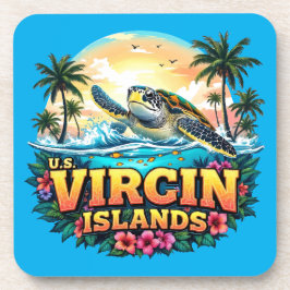 Porta-copo CARIBE das Ilhas Virgens dos EUA