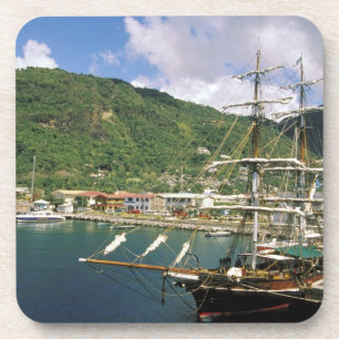Porta-copo Caribenho, St. Lucia, Soufriere. Barcos em