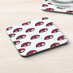 Porta-copo Caricatura Kawaii Sushi, Arroz de Peixe e Algas