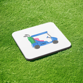 Porta-copo Carrinho de Golfe Personalizado Azul de Pré-Disque