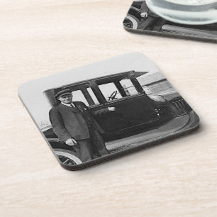 Porta-copo Carro Antigo com Foto Real do Proprietário