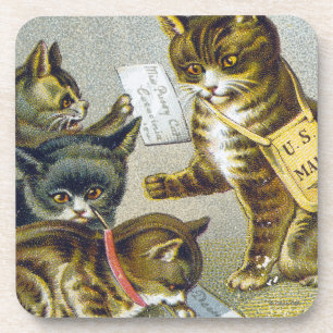 Porta-copo Cartão de comércio da linha, 1880