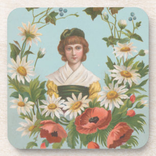 Porta-copo Cartão de Dia dos Namorados Kitsch Retro Alemão, 1