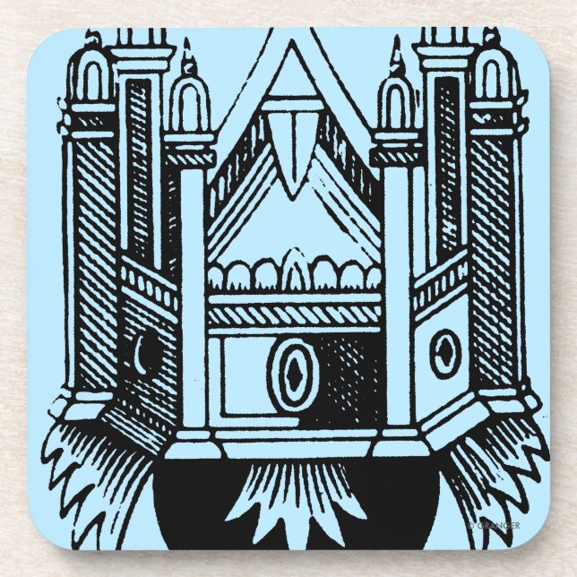 Porta-copo Cartão de Tarot: O ás dos copos (Frente)