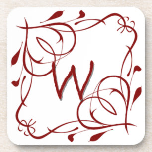 Porta-copo Cartas de amor "W"
