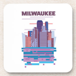 Porta-copo Cartaz de viagem de Milwaukee