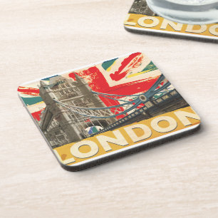 Porta-copo Cartaz Vintage Londres