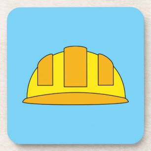 Porta-copo Cartoon de chapéu de Duro amarelo