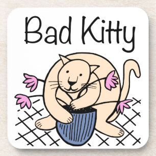 Porta-copo Cartoon de gato malvado