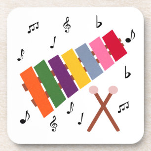 Porta-copo Cartoon de Instrumento Musical Multicolorido Xilof