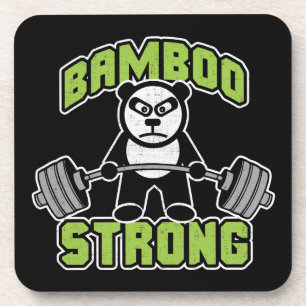 Porta-copo Cartoon de Urso Panda - Bambu Forte - Elevador