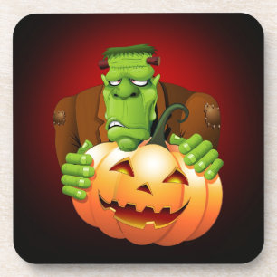 Porta-copo Cartoon Frankenstein Monster com Pumpkin
