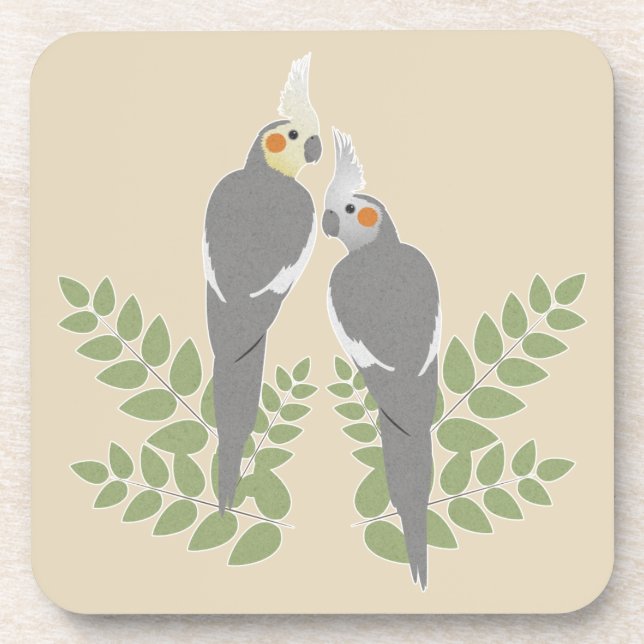 Porta-copo Casais de cacatuas (Frente)