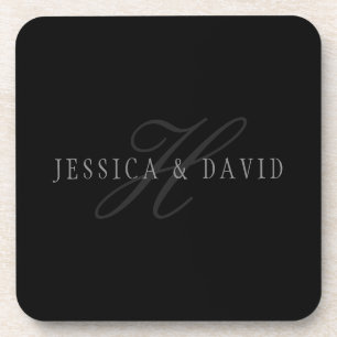 Porta-copo Casais Nomes e Sobrenome Monograma