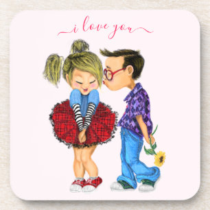 Porta-copo Casal Romântico bonito - Amor - Beijo Dia de os n