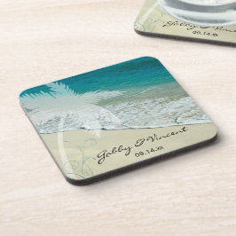 Porta-copo Casamento de praia tropical