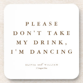 Porta-copo Casamento Personalizado com Letra Moderna Rústica 