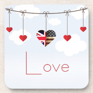 Porta-copo Casamento real dos corações americanos britânicos