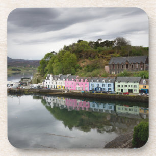 Porta-copo Casas coloridas em Portree, Skye