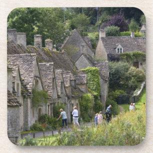 Porta-copo casas de pedra Cotswold na aldeia de