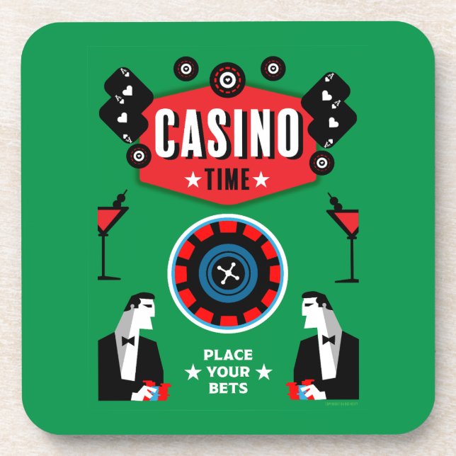 Porta-copo Casino Gambling Poker Roulette (Frente)