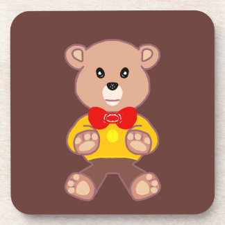 Porta-copo Castanho-do-urso-peludo, branco-vermelho, bege-beg